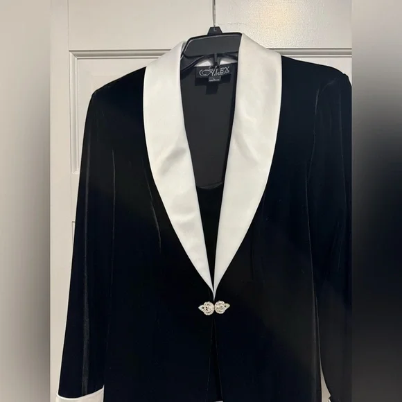 NWOT Alex Evenings Black and White Blazer Size Large **Never Worn** - Picture 2 of 12